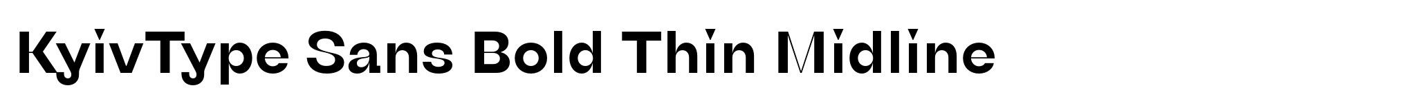 KyivType Sans Bold Thin Midline image